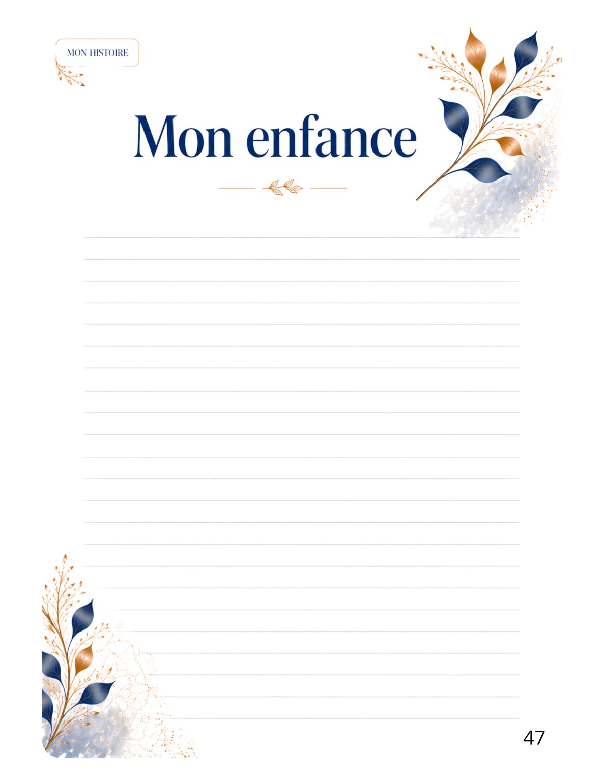 Page Mon enfance